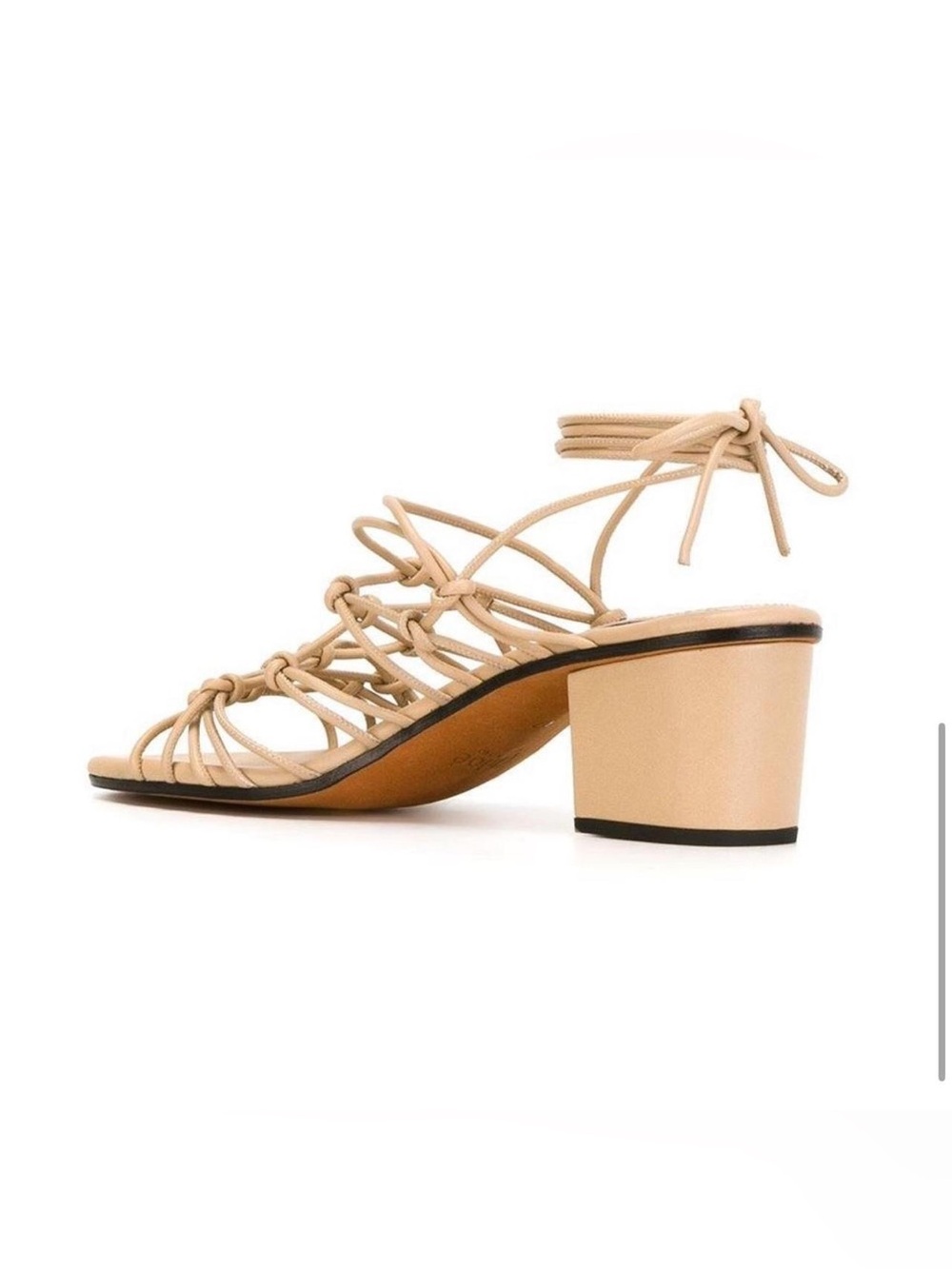 Chloé 'Jamie' Knot Wrap Sandal in Cream size 38.5 - Picture 4 of 16